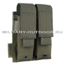 EES Double Pistol Pouch Molle Ranger Green